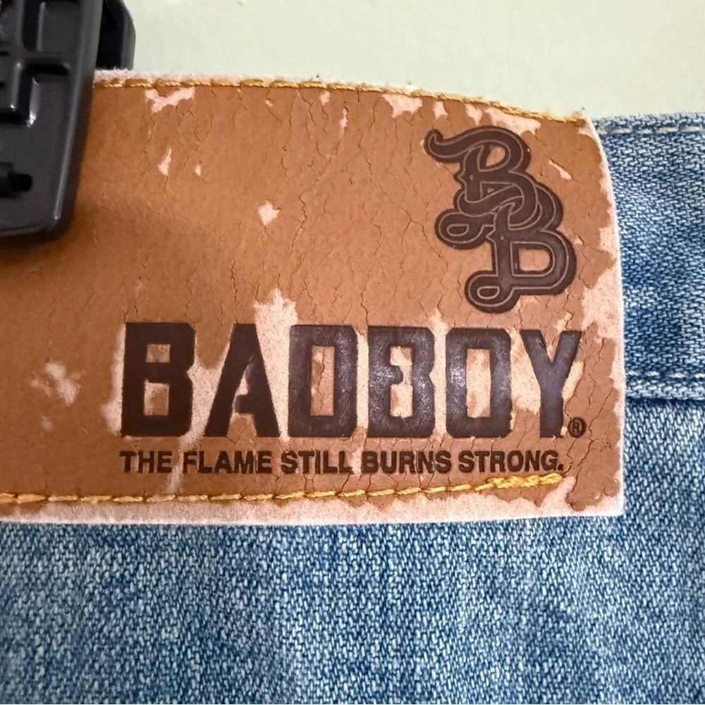 Bad Boy Baggy Denim Shorts Mens 42 Blue Y2K Skate vintage